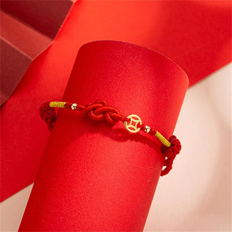 Fashion Simple Lucky Knot Red Rope Bracelets for Women Men Handmade String Adjustable Bracelet Friendship Amulet Jewelry Gift
