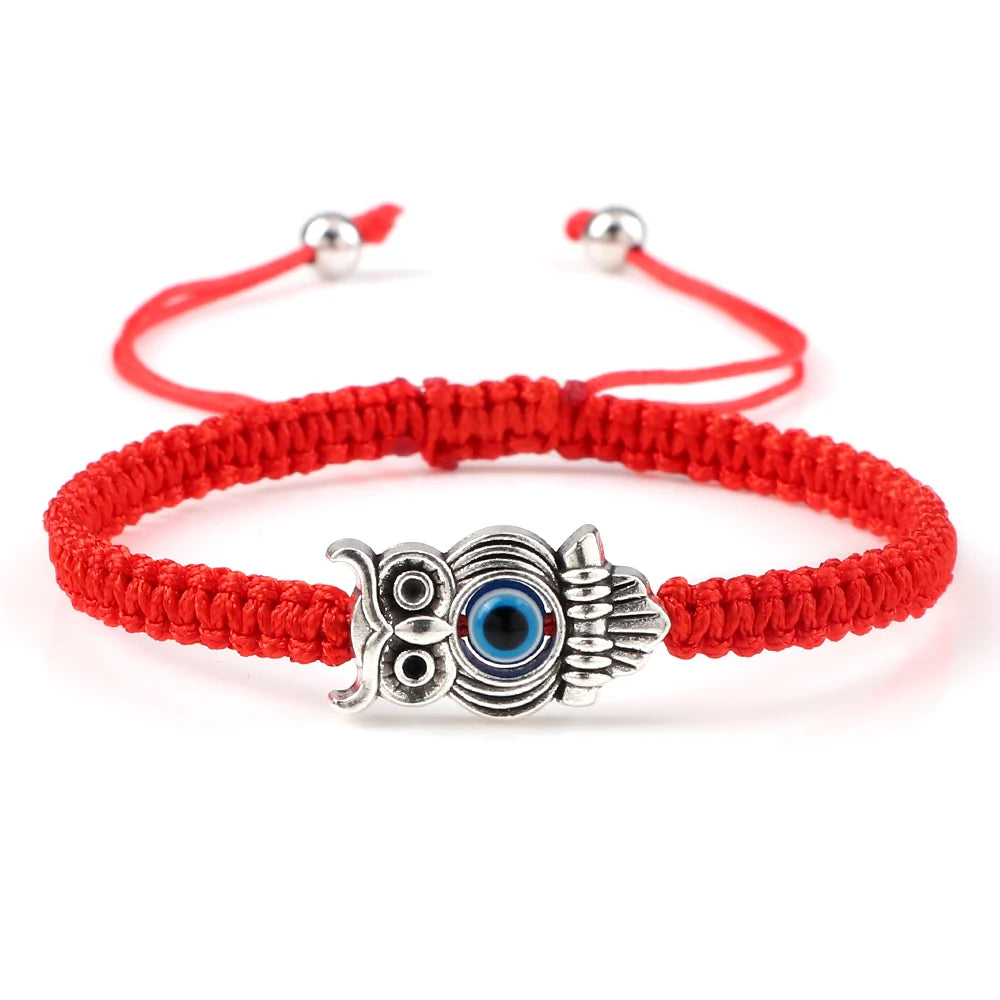 New Red Nylon Thread Evil Eye Braided Bracelet Women Men Vintage Butterfly Elephant Couple Bracelet Chain Jewelry Gift Wholesale