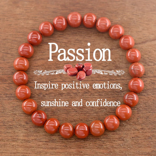 Natural Stone Real Red Jasper Prayer Bead Bracelet Women Men Rosary Stretch Elastic Bracelets Inspire Positive Emotion Jewelry
