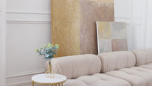 Load and play video in Gallery viewer, 2 Tier Round Marble Side Table,Gold Side End Table,  with Storage Shelf Modern
